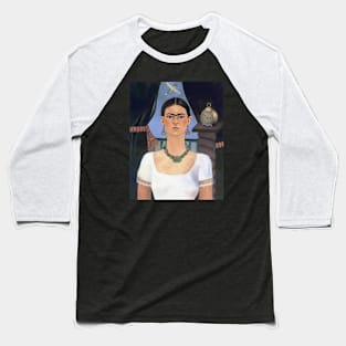 Self Portrait Time Flies by Frida Kahlo Baseball T-Shirt